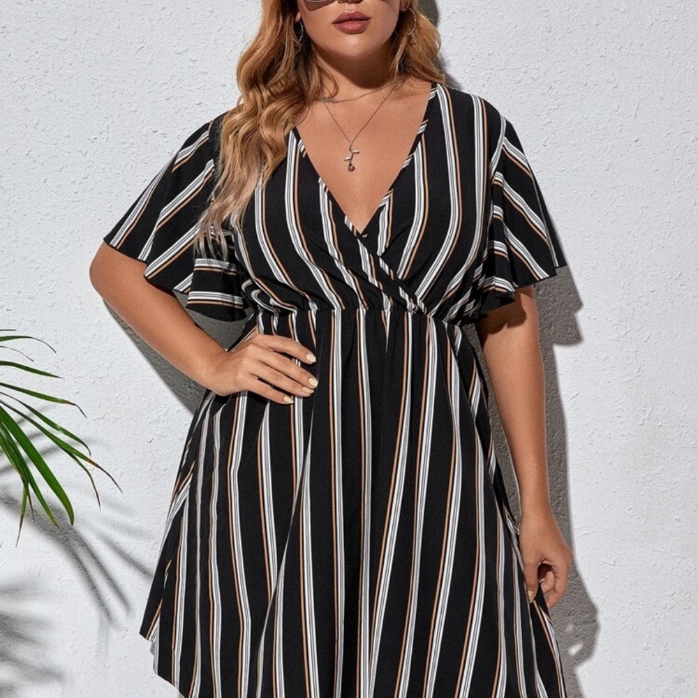 Striped Black Dress